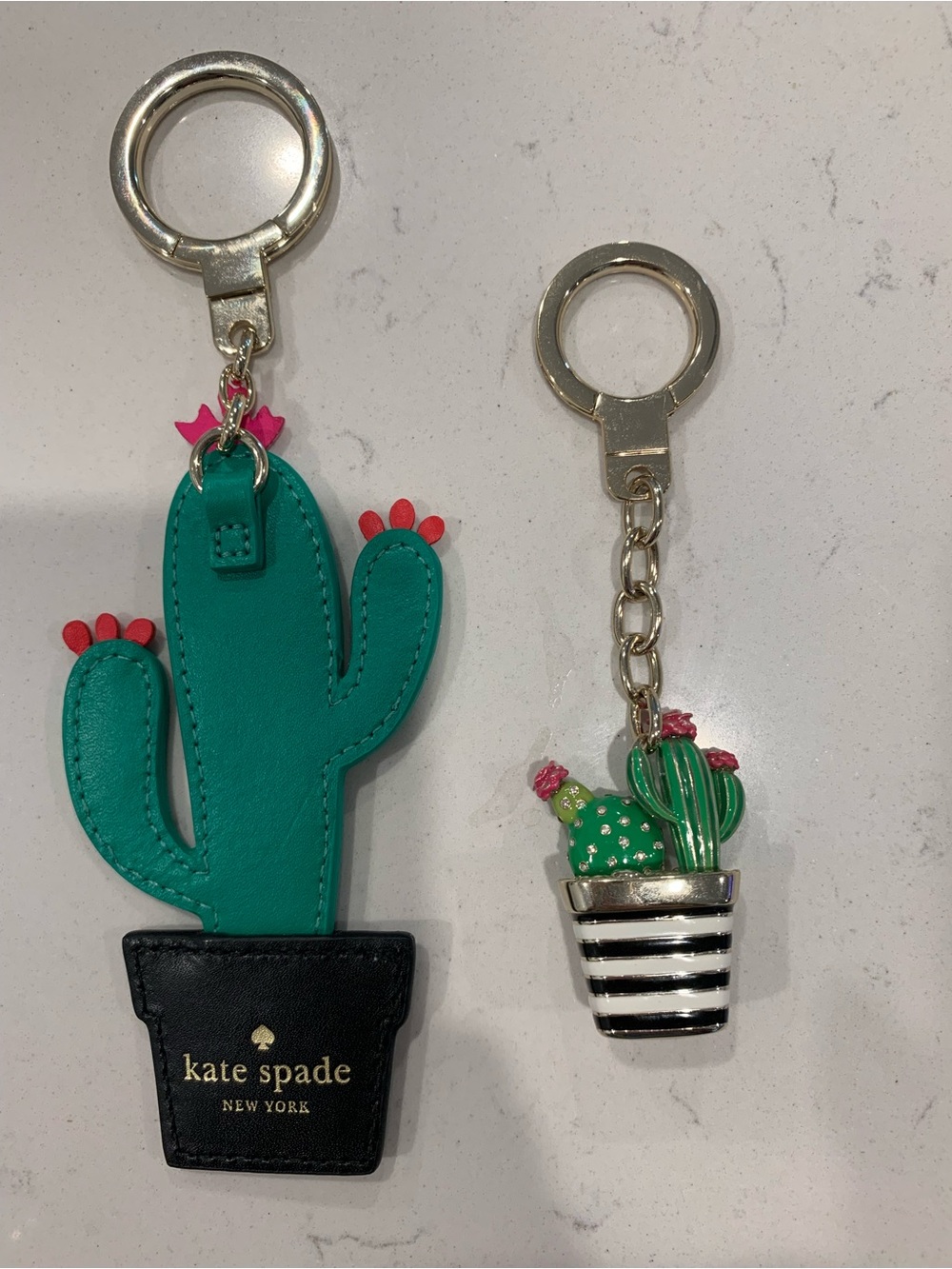 kate spade Mint Green Cactus Tote with Matching Cactus Wallet & Accessories - Picture 13 of 15